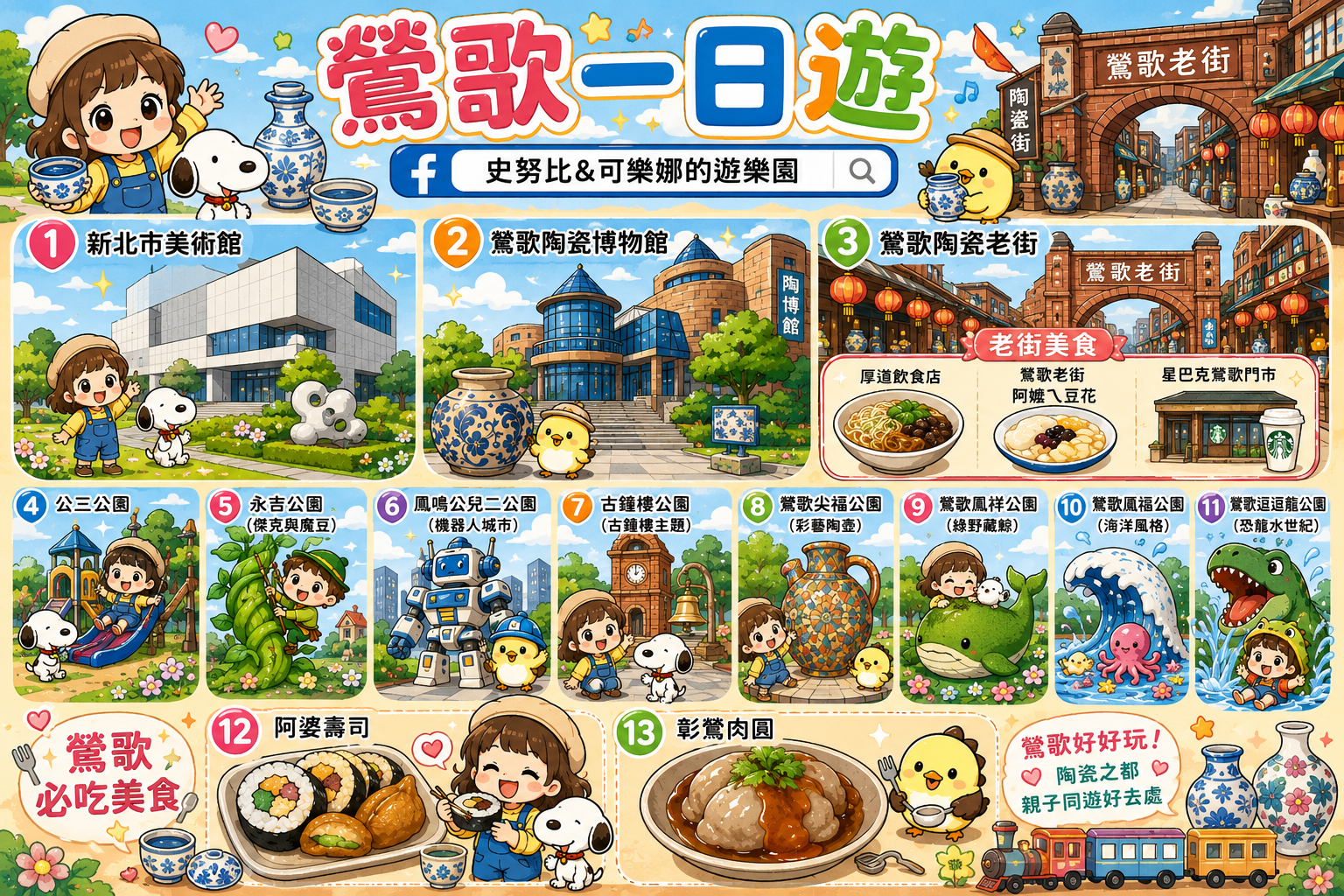鶯歌一日遊,鶯歌景點推薦,鶯歌特色公園,鶯歌美食