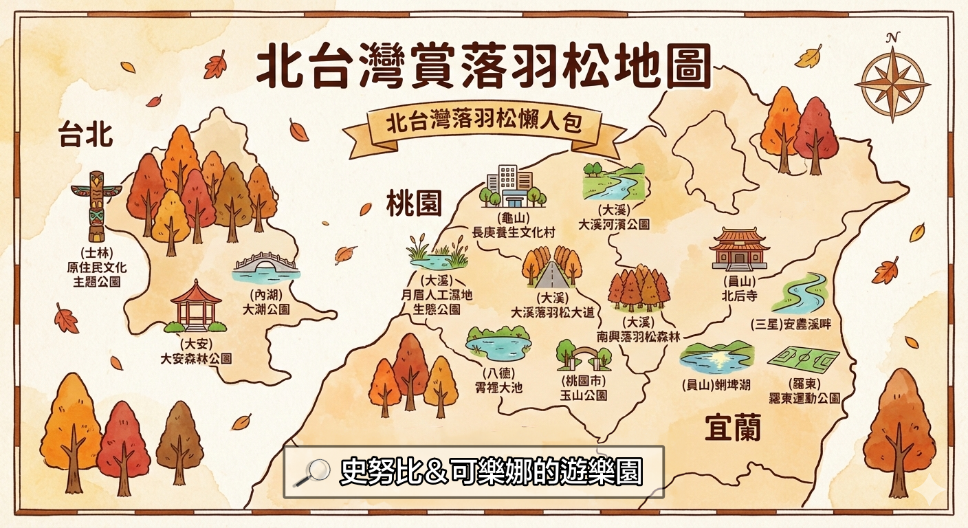 台北景點,宜蘭景點,桃園景點,落羽松