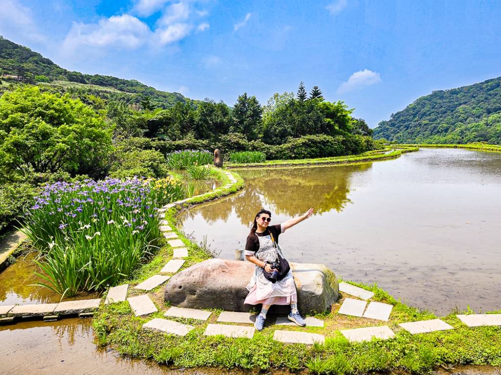 【新北石門】石門嵩山百年梯田鳶尾花開|漫步紫色鳶尾花海,走進梵谷印象派夢幻畫中 @史努比遊樂園 @史努比遊樂園