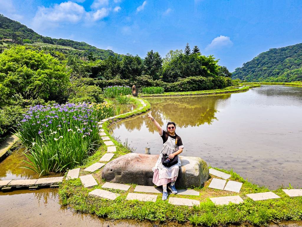 【新北石門】石門嵩山百年梯田鳶尾花開|漫步紫色鳶尾花海,走進梵谷印象派夢幻畫中 @史努比遊樂園 @史努比遊樂園